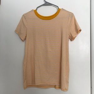 Old Navy Yellow and White Striped Shirt